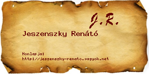 Jeszenszky Renátó névjegykártya