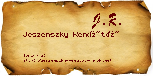 Jeszenszky Renátó névjegykártya