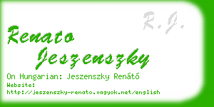 renato jeszenszky business card