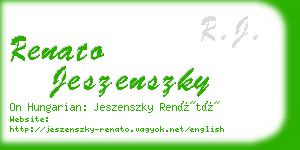 renato jeszenszky business card